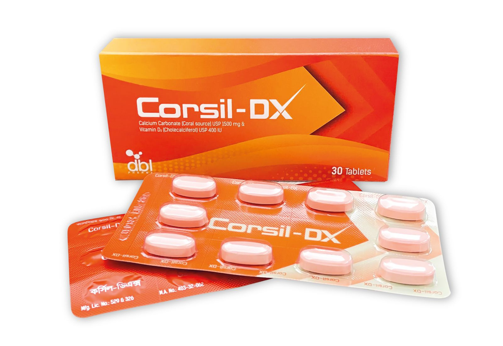 Tablet Corsil-DX 600mg+400iu (30pcs)
